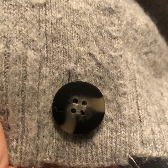 Textile Elizabeth & James grey wool blend 3 button cardigan with pockets Sz XS - Picture 7 of 9